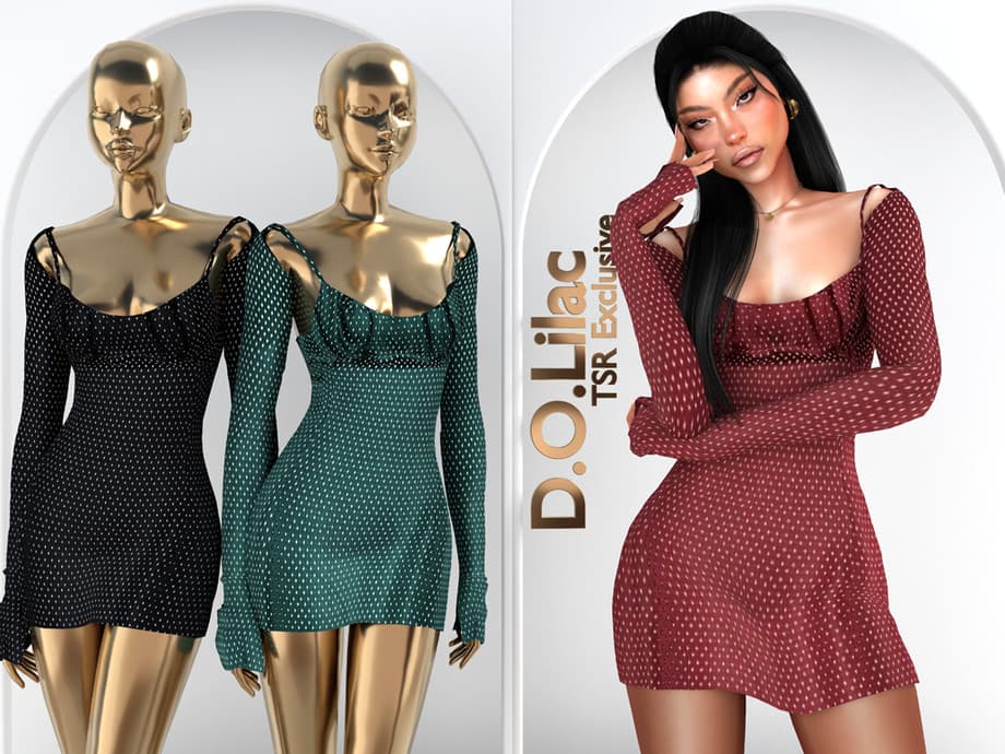 Платье Polka Dot Pattern Mini Dress DO2181